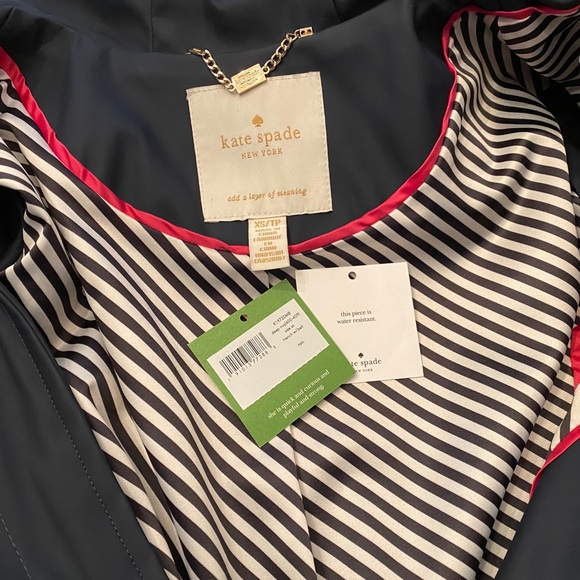 Kate Spade Navy Peplum Raincoat Size XS - Picture 6 of 6